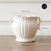 Vaso de cerâmica ornamentos sala de estar ornamentos de flores estilo europeu retro branco sagrado binaural estilo americano luz luxo alto