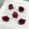 Simulação Cabeças de Flor de Rosa Pequena Flores Broche Artesanal Acessórios Grampo de Cabelo Flor Materiais Cena de Casamento Caixas de Presente para Casa