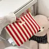 Bolso de rayas bolso de mano bolso tote pequeño organizador de maquillaje bolsa de almacenamiento monedero neceser bolso de mano bolso portátil