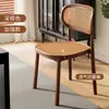 Cadeira de Jantar de Plástico Cadeira de Rattan Cadeira com Encosto para Casa Confortável Cadeira para Sentar por Longos Períodos Banco para Mesa de Jantar Cadeira de Lazer para Varanda Novo Estilo 2025