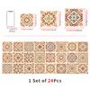 24 Piezas de Pegatinas de Azulejos Estilo Europeo Transfronterizo para Cocina Autoadhesivas a Prueba de Aceite Pegatinas de Pared Impermeables Vinilo Extraíble Calcomanías de Pared