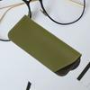 Novo saco de óculos de flor antiga bolso de faca de couro estojo de couro para óculos de sol lichia estojo de couro para óculos engrossado