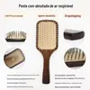 Pente com Almofada de Ar Antiestático para Mulheres, Pente Especial para Volume no Topo da Cabeça, Pente de Massagem Meridianal do Couro Cabeludo, Pente Portátil com Airbag