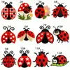 Patche Bordado de Inseto Desenho Animado Fofo Patche de Joaninha de Sete Pontos para Roupas Bolsas DIY Emblema Termocolante Emblema Bordado