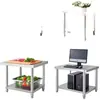 Bancada Espessada Personalizada de Aço Inoxidável para Cozinha Comercial de Hotel Mesa com Fogão de 2 Camadas Mesa Doméstica para Sovar e Cortar