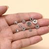 Xizang Espaciador Plateado Accesorios Cuentas Bodhi Espaciador de Rueda Geométrica Pulsera Cuentas Planas Joyería de Aleación DIY