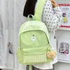 Mochila de cuadros fresca y sencilla para estudiantes de secundaria y preparatoria, gran capacidad, estilo coreano, diseño de nicho, mochila minimalista para el día a día