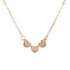Collar de diamantes de imitación estilo francés para mujer, cadena de clavícula con forma de corazón de melocotón, estilo europeo y americano, con un toque de dulce temperamento.