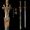 Espada de Vidro Dourada Espada Nengzihao de Shen Guanglong Espada e Lâmina Integradas Longquan Peça de Exibição da Coleção de Presentes Arma Branca Sem Afiação