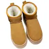 Botas de nieve para mujer con suela gruesa y antideslizante, nuevo estilo invierno 2026, diseño sin cordones, forradas de felpa y engrosadas para abrigar, botas de algodón para la nieve