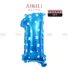 Venta Caliente 16 pulgadas Imitación Belleza Globos Digitales Fiesta de Cumpleaños Infantil Decoración de Eventos Arreglo Globos de Película de Aluminio Venta al por Mayor