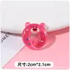 Simulación dibujos animados lindo oso fresa lazo cámara lápiz pegamento en crema material diy funda de teléfono móvil resina coincidencia