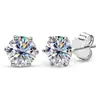 Aretes de Moissanita1 Quilate Aretes de Moissanita para Mujer Plata de Ley S925 Piedra de Moissanita Estilo Coreano