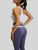 Ropa de Yoga con Bloques de Color de Cintura Alta para Controlar el Vientre, Traje Deportivo a Prueba de Impactos, Ajustado, Levanta Glúteos, Color Nude, Ropa de Fitness para Mujer