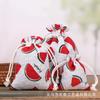 Nueva Bolsa de Almacenamiento de Juguetes Infantiles de Lino Estampado de Dibujos Animados Linda, Bolsillo de Lino, Algodón y Lino, Cordón, Vida Dispersa