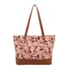 Bolsa Feminina de Ombro Único, Estilo Novo, Estampa de Cereja Texturizada, Moderna e na Moda, Bolsa Feminina Casual para Mães