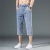 Pantalones Cortos de Mezclilla para Hombre 2026 Verano Nuevos Vintage de Marca de Moda Ins Corte Holgado Pantalones Acortados Etiqueta de Moda Pantalones Rectos