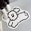 Alfombra de suelo de cachemira sintética con forma de caricatura, alfombra decorativa resistente al desgaste para sala de estar, alfombrilla para mesita de noche para dormitorio, alfombrilla absorbente de agua y de secado rápido para baño