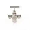 Válvula de Aguja de Tres Vías Monolítica de Varilla Sólida de Acero Inoxidable Roke, de Venta Caliente Transfronteriza, Resistente a la Corrosión, de Alta Temperatura, Métrica, de Doble Férula