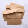 Couro de vaca de toque avançado minimalista sem estampa literário preto envelope papelaria retrô cor sólida cartão postal envelope carta de amor atacado