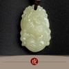 Llavero Colgante de Jade del Zodiaco Caballo, Buena Suerte y Seguridad en el Año de Nacimiento, Cadena Colgante Unisex Regalo