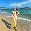 2026 Novo Maiô Feminino Sexy de Três Peças Dividido para Meninas de Seios Pequenos, Resort à Beira-Mar, Fonte Termal, Maiô de Peça Única, Dropshipping
