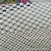 Rede de espuma com padrão de ondas xadrez translúcida Rede de espuma PVC antiestático com trama e urdume misturados rede antiderrapante