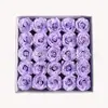 Manta de Seis Capas Cabeza Grande de Rosa Flor de Jabón Artificial Regalo del Día de San Valentín
