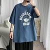 T-shirt masculina de manga curta da moda Trendy Brand Trendy Loose Ins Hong Kong Style T-shirt All-match Casual Harajuku Style Masculino Top Estilo Coreano