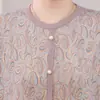 Nueva camiseta de manga larga de principios de otoño para madres, ropa para mujeres de mediana edad de más de 50 años, corte holgado, capa base de algodón tejido de alta elasticidad