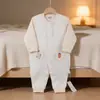 Primavera e Outono Novo Macacão de Algodão para Bebê Sem Costura Desenho Animado Roupa de Rastejar Roupa Infantil Agasalho Macacão Tamanho 66-80