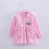 Cárdigan de Manga Larga con Botones para Niñas, Color Sólido, Primavera y Otoño, Colgante de Conejo, Ropa para Bebés Niñas, Camisa, Algodón Puro para Niños Pequeños