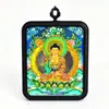 Zodíaco Tibetano Ocho Grandes Deidades Guardianas Thangka Pintado a Mano Color Oro Artesanía Unisex Buda Talismán Adorno Colgante Placa