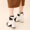 Botines de Moda Gruesos para Mujer, Nuevos Otoño/Invierno 2025, Transfronterizos, Tallas Grandes, Dropshipping de Amazon