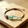 Nova Pulseira de Peixe Pequeno Trançada com Corda Chinesa de Cinco Cores Estilo Chinês Toque Transparente Fashionável Estilo Único Ilumina a Pele Elegante Linda Pulseira