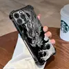 Funda Guochao Dragón Negro con Airbag para iPhone 17 Pro Max, Marco Electroplateado para Apple 16, Funda de Teléfono Anti-Caída de Cobertura Total 15