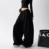 Calça Casual Wide-Leg Americana Feminina 2026 Primavera/Outono Novo Design Cintura Alta Emagrecimento Caimento Casual Esportiva Calça de Moletom Tendência