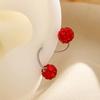 Pendientes Shambhala con bola de diamante en espiral, sencillos, con rosca, diseño de nicho para mujer, con sentido avanzado.
