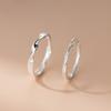 Anillo Mobius de Plata Pura 999 Nalan Anillo de Pareja Estilo Ins Nicho Simple Retorcido Anillo de Par Retorcido R02443