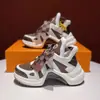Chegada Nova 2025 Sapatos Torre Versátil Estrela Igual Arqueado Sola Grossa Ins Moderno Cadarço Tênis Casual Feminino
