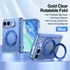 Concha e película integradas, adequado para suporte rotativo iPhone Duo, capa de telefone magnética de 360 graus, capa protetora dobrável Apple, para vendas transfronteiriças