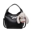 Bolsa de mão de alta qualidade e estilosa, nova moda 2026 bolsa transversal feminina versátil, bolsa balde tote pequena de cor sólida