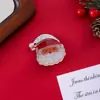 Mini Pinzas para el Cabello de Navidad Árbol de Navidad con Brillo Suéter Hombre de Jengibre Pinzas Acrílicas para el Cabello Accesorios para el Cabello Festivos Transfronterizo
