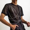 Joias transfronteiriças europeias e americanas anel masculino multicamada costura corrente de corpo denso multicamada personalidade nicho extremamente complexo corrente de cintura