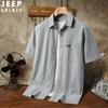 Nova camisa masculina de manga curta, camisa masculina solta de algodão plus size, camisa solta, camisa fina 8699