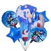 Amazon novo estilo Sonic Hedgehog Sonic boy Sonic terno de festa de aniversário balão de alumínio