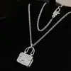 Colar Aijia Kangkang para Mulheres com Pingente de Letra H, Corrente de Clavícula Full Diamond Moda Ins de Nicho Ouro Rosa 18K