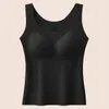 Venda Direta da Fábrica Popular Transfronteiriça Outono e Inverno Prova de Frio Camiseta Térmica Felpada Feminina de Veludo com Bojo Camisa Base Tudo-em-Um