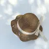 Chapéu de verão fino infantil, chapéu de pescador para meninas, chapéu de sol para bebê, chapéu de palha com proteção solar para férias na praia à beira-mar