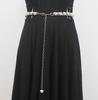 Saia de corrente de cintura decorativa feminina suéter vestido fashion cinto de pérolas saia fina de borla de corrente de strass